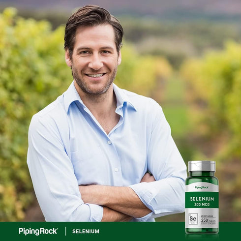 Piping Rock Selenium 200mcg Supplement, 250 Tablets, Vegetarian, Non-GMO, Gluten Free