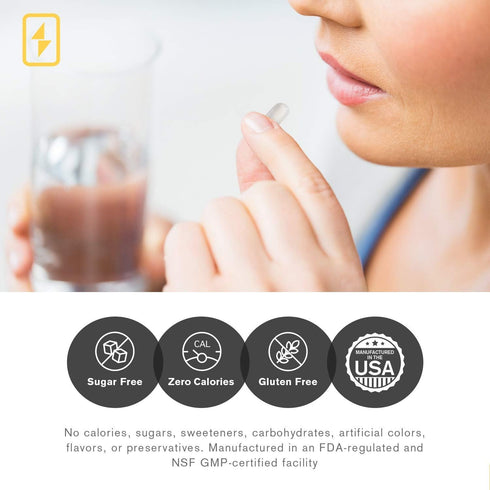 LyteCaps Electrolyte Tablets - 60 Vegetarian Capsules for Serious Rehydration, Cramps, Dehydration with Magnesium,