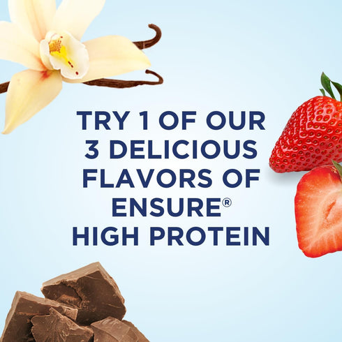 Ensure High Protein Nutritional Shake, 16g Protein, Meal Replacement, Strawberry, 8 Fl Oz (Pack of 24)