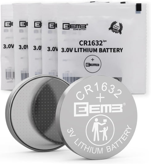 EEMB CR1632 Lithium Battery 5-Pack, 3V CR 1632 Li-MnO2 Button Batteries, ECR1632, DL1632 Replacement