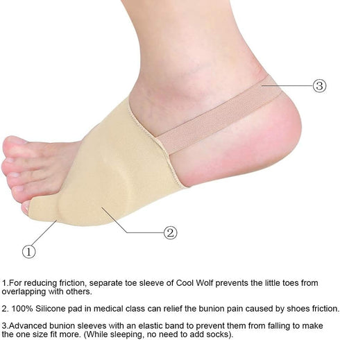 Tailor Bunion Corrector, Soft Silicone Gel Bunion Pads for Pinky Relief, Toe Straightener, Little Toe Separator (L)