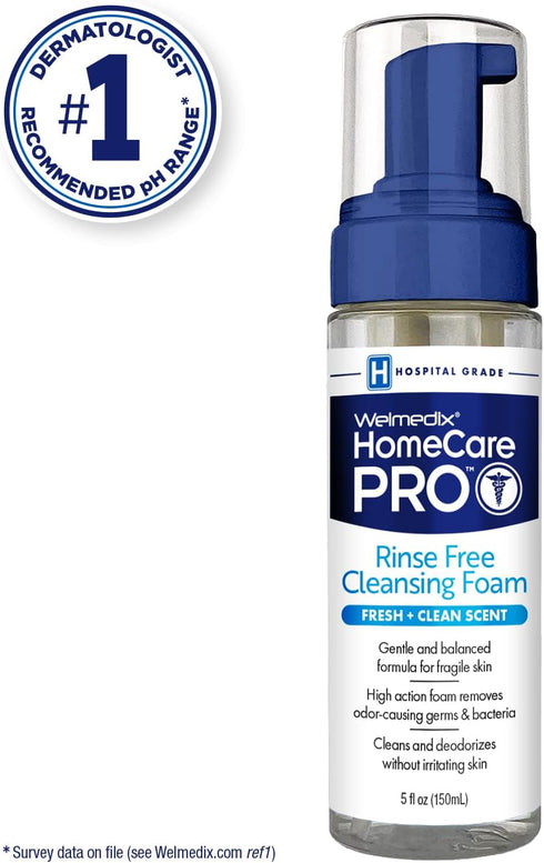 HomeCare PRO No Rinse Body Wash Cleansing Foam, 5oz - Easier Cleansing for Caregivers Managing Incontinence