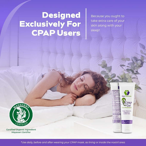 Mars Wellness CPAP Gel Skin Protectant – 1oz Before and After CPAP Mask Sealant – Soothing for Dry, Chapped Skin