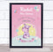 The Card Zoo Hippo New Baby Birth Details New-Born Nursery Christening Keepsake Gift Print