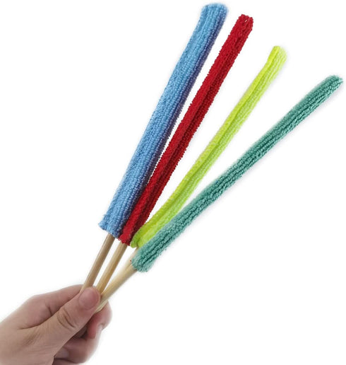 30PCS Microfiber Detail Duster Sticks - Mini Detail Dusters for Cleaning Home, Car, Window, Small Spaces