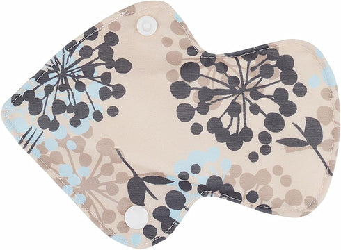 Sigzagor 5 1 Thong Panty Liners Wet Bag Cloth Menstrual Pads Sanitary Reusable Washable (Silver Foliage White)