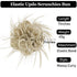 HMD Tousled Updo Messy Bun Hair Piece - Synthetic Hair Extensions with Elastic Rubber Band for Women (18t613#)