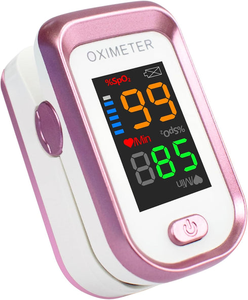 Pulse Oximeter Fingertip, Heart Rate Monitor with Large LED Screen, Blood Oxygen Meter for Adults