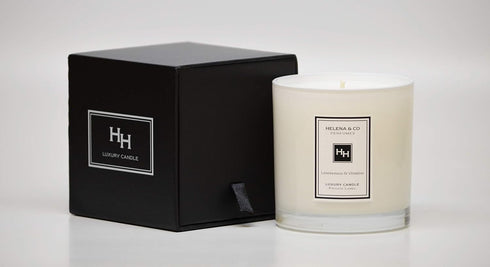 HH Lemongrass & Verbena Luxury Candle/Designer Scented/Infused with Essential Oils/ 80 HR Burn
