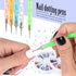 Teenitor Nail Art Brushes, 3D Nail Art Painting Kit with 15 Gel Brushes, 5pcs Dotting Pen, 12 Colors Rhinestones