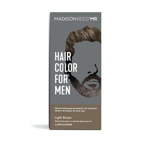 Madison Reed Mr. Hair Color for Men, Light Brown Demi-Permanent Hair Dye, Reduces Grays in 15 Minutes, 2 Applications