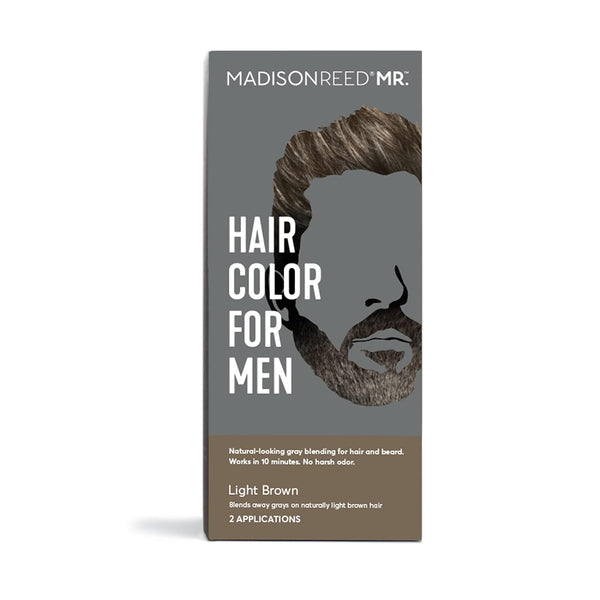 Madison Reed Mr. Hair Color for Men, Light Brown Demi-Permanent Hair Dye, Reduces Grays in 15 Minutes, 2 Applications