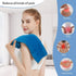 Microwavable Heating Pad with Washable Cover, 8 x 18 for Neck and Shoulders, Moist Heat Compress for Joints (Light Blue)