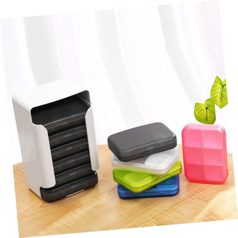 Portable Weekly Pill Organizer with Compartments