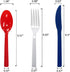 Party Essentials Patriotic Assortment Hard Plastic Combo Pack, Disposable Cutlery, Red/White/Blue, 204 Pieces/ 68 Place Settings by Party Essentials