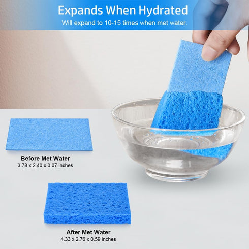 Mcyye 8PCS Pack Compressed Kitchen Sponges for Household Use, Premium Dish Sponges Kitchen Natural, Non Scratch