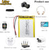 Liter 3.7V 1500mAh 504050 Lipo Battery Rechargeable Lithium Polymer with JST 2.0mm Connector