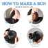 TsMADDTs Donut Hair Bun Maker, 3PCS Dark Brown Ring Style Bun Maker with 20PCS U Shaped Hair Pins for Women