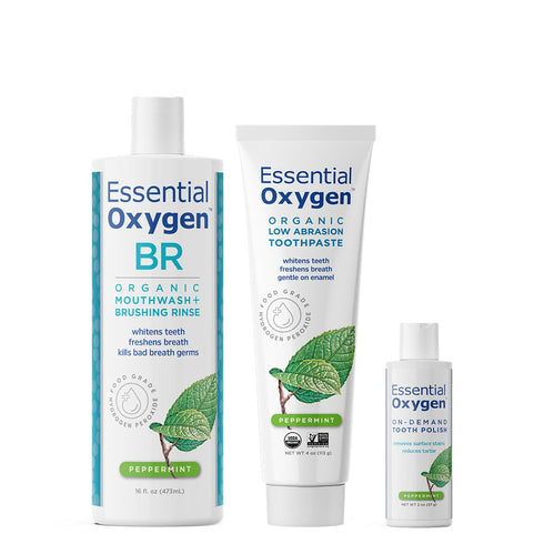 Essential Oxygen Pristine Protocol - A 3-Step System for Your Best Smile Ever, 3 Count Combo Pack