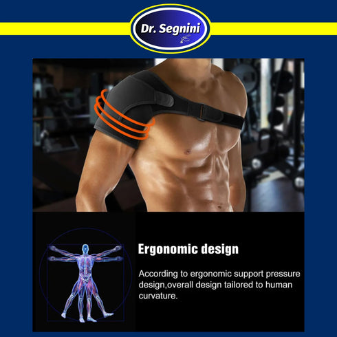 Adjustable Compression Shoulder Brace for Rotator Cuff Pain Relief, Arm Sleeve Support for Women and Men, JVG-104