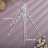 Xerling Bridal Headpiece for Wedding, Silver Zircon Crystal Dangling Tassel Hair Chain Clip-on Accessories