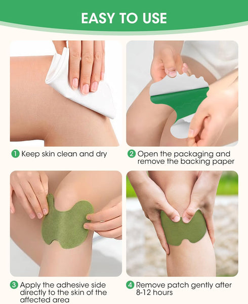 Knee Patches, 26 Count Maximum Strength Warming Herbal Plaster, Wormwood Extract Sticker for Joint Discomfort