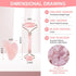 Gua Sha Facial Tools & Jade Roller Set for Face Guasha Tool for Face Ice Roller for Skin Care Gua Sha Stone Board Set for Reduce Puffiness and Improve Wrinkles Self Care Gifts(Pink)
