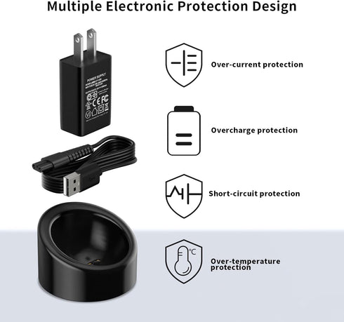 Replacement Charging Dock for MANSCAPED Lawn Mower 3.0/2.0, Electric Groin Hair Trimmer Adapter Power Cord