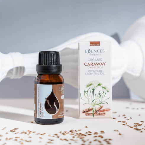 Essences Bulgaria Organic Caraway Essential Oil 0.51 Fl Oz 15ml 100% Pure Natural for Aromatherapy, Massage, Candle