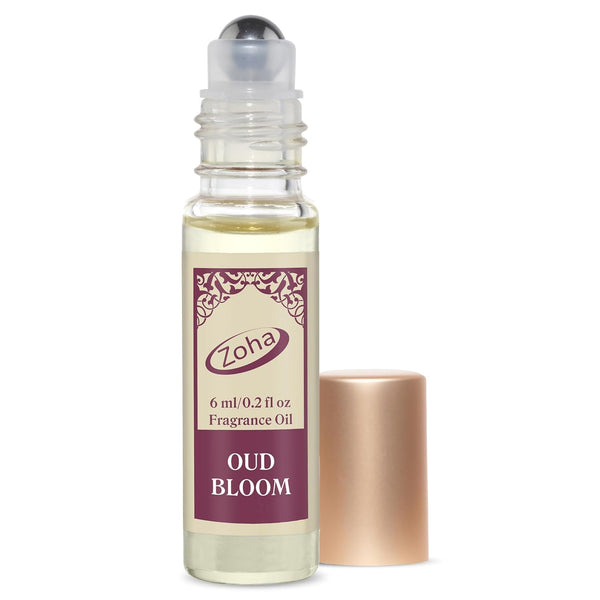 Oud Bloom Perfume Oil Roll-On, Alcohol-Free Hypoallergenic Vegan for Women and Men