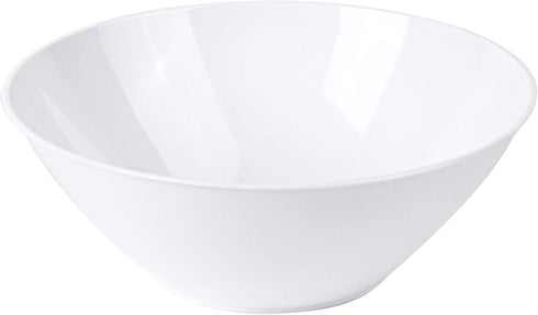 PLASTICPRO White Plastic Organic Party Dessert Bowls, 6 OZ, 50 Count, Premium Heavyweight Disposable Dishes