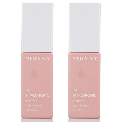 MEDIX 3% Concentrated Hyaluronic Acid Gel - 2-Pack Dry Skin Moisturizer for Anti-Aging