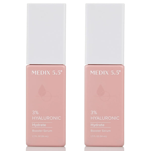MEDIX 3% Concentrated Hyaluronic Acid Gel - 2-Pack Dry Skin Moisturizer for Anti-Aging