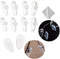 Push-in Eyeglass Nose Pads, BEHLINE Soft Silicone Air Cushion Replacement Nosepad, Clear (5 Pairs)