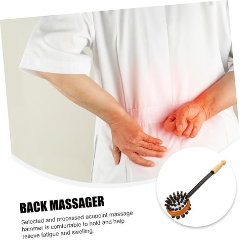 Hammer Portable Handheld Back Massage with Double Sided Design Bendable Long Handle for Neck Waist Legs and Muscle