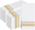 200 PCS Gold Napkins, Disposable Hand Towels, Soft Linen Feel Dinner Napkins for Kitchen and Parties