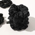 Scrunchies Black Satin Silk Hair Ties, Soft Ponytail Holders for Thick Curl Hair Accessories