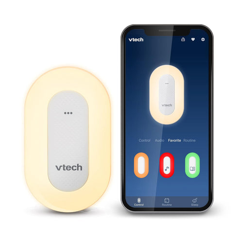 VTech BC8113 V-Hush Plug Sleep Training Soother with 40 Stories/Songs/Sounds & Record Your Voice, Bluetooth Speaker,