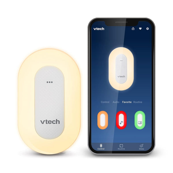 VTech BC8113 V-Hush Plug Sleep Training Soother with 40 Stories/Songs/Sounds & Record Your Voice, Bluetooth Speaker,