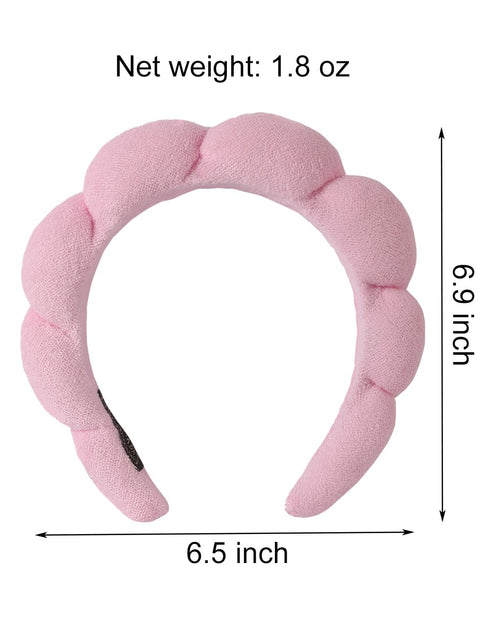 Spa Headband For Washing Face, Towel Fleece Makeup Headband, Skincare Headbands With Sponge Filling, Soft And Absorbent Headband For Women's Beauty And Skin Care-pink