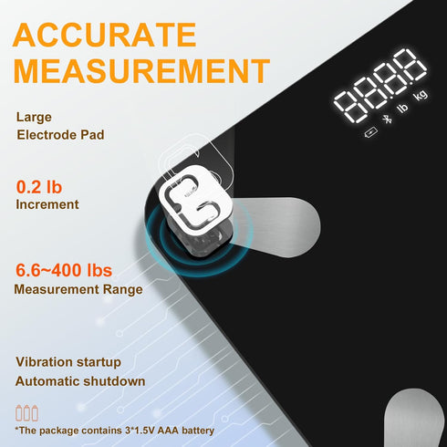 Professional Body Fat Scale, Accurate Digital Smart Bathroom Scale for Body Weight, 18 Body Composition Metrics
