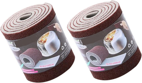 2 Rolls Emery Scrub Sponge Kitchen Cleaning Brush, Non Abrasive Dish Brush Scrubber Sponges
