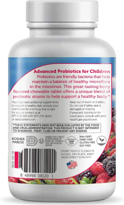 Zahler Kidophilus Kids Probiotic, Great Tasting Probiotics for Kids, Certified Kosher, 90 Count