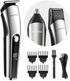 PRITECH Beard Trimmer for Men, 3 in 1 Hair Clippers Kit, Nose Hair Trimmer, Cordless Electric Hair Trimmer (Silver)