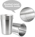 4Pack 6oz Small Stainless Steel Cups, BPA Free Healthy Metal Drinking Glasses for Kids (Silver, 170ml/6oz)