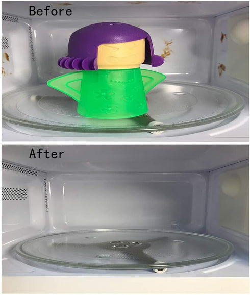 Asltw Angry Mama Microwave Oven Cleaner, Fast Action Steam Kitchen Gadget, Just Add Vinegar and Water
