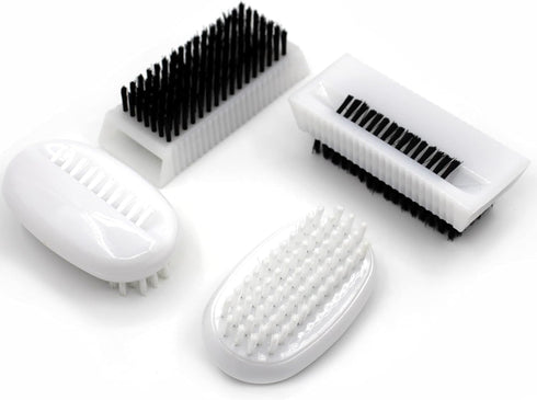 U/B Nail Hard Brush, 4 PCS Hand Hard Brush Cleaner Scrubbing Kit for Nails and Toes, Double-Sided Scrub