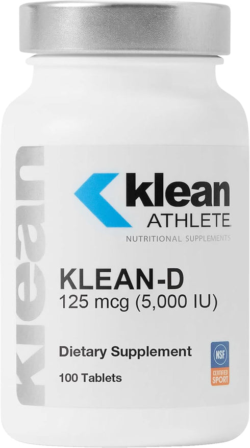 Klean ATHLETE Klean-D | 5000 IU Vitamin D3 for Immune Health, Muscle Recovery, Calcium Absorption | 100 Tablets