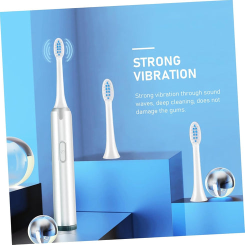 HOODANCOS Waterproof Electric Toothbrush for Adults Non-Rechargeable Soft Bristle Tooth Cleaner Portable Oral Care Tool