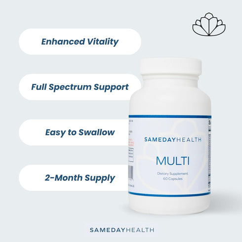 Multi Dietary Supplement, Integrative Functional Health Formula, 60-Day Supply, Complete Multivitamin for Men and Women